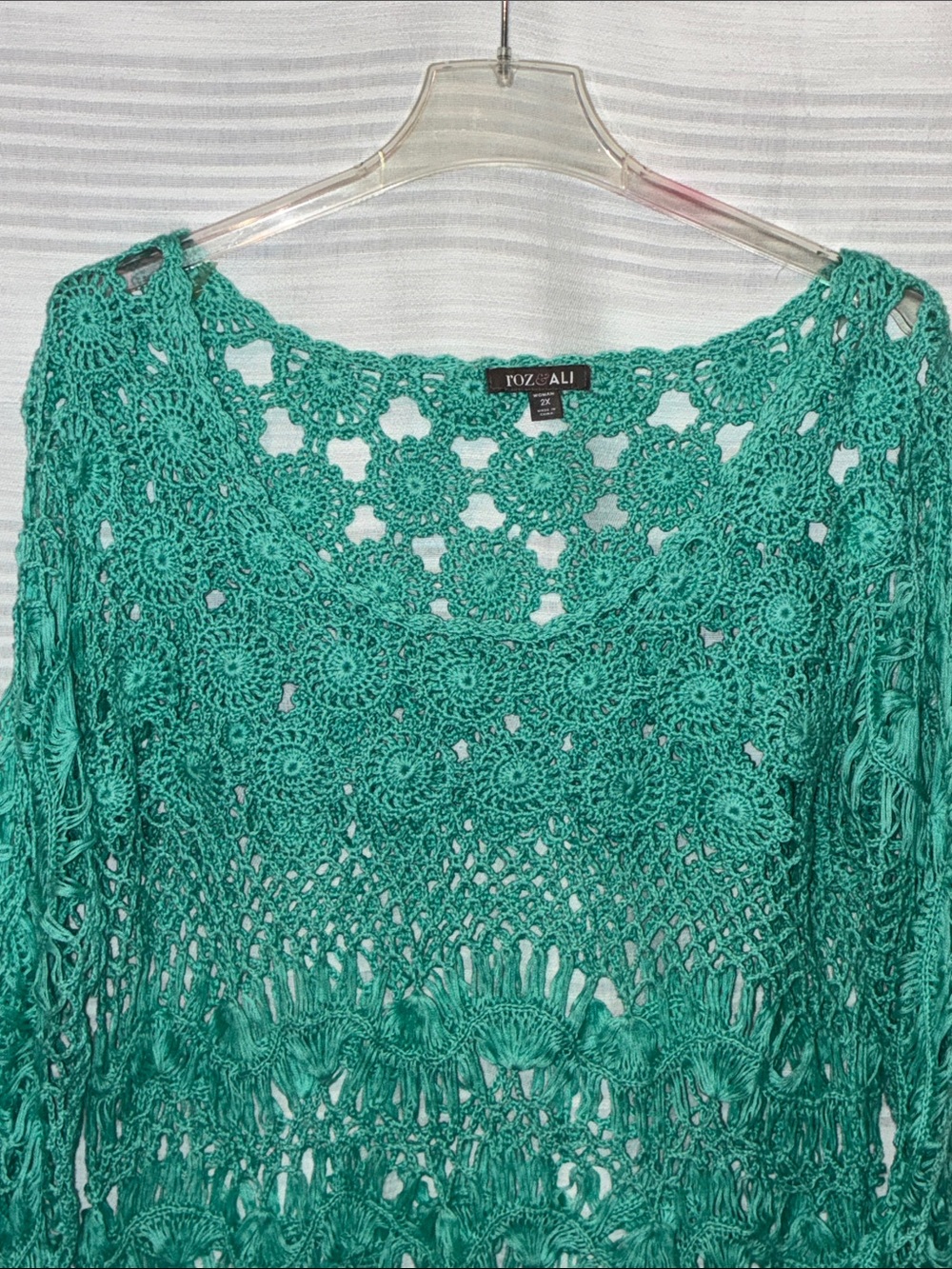 Roz & Ali, Women’s 2X, Crocheted Top